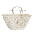 high quality handbag plastic straw woven tote bags